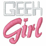 Geek Girl Embroidered Polo Shirt embroidered shirts