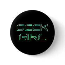 geek girl keychain buttons