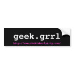 geek.grrl bumper sticker bumper stickers