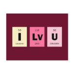 Geek Nerd Science I Love You postcards
