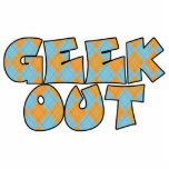 Geek Out Argyle Text Design Photo Sculptures