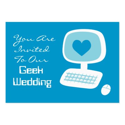 Geek Wedding Invitation Event Cards Business Cards by toxiferous