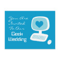Geek Wedding Invitation Postcards