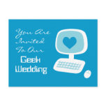 Geek Wedding Invitation Postcards