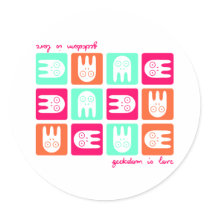 Geekdom is Love Round Stickers