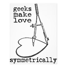 Geeks Make Love Symmetrically Custom Invitations