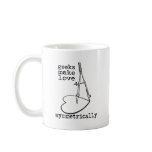 Geeks Make Love Symmetrically mugs