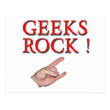 Geeks Rock !  with Hand Postcards
