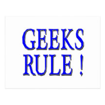 Geeks Rule !  Blue Post Cards