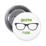Geeks Rule Eyeglasses Button