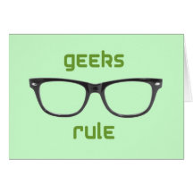Geeks Rule Eyeglasses Card