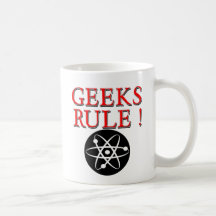 Geeks Rule !  with Atom Mugs
