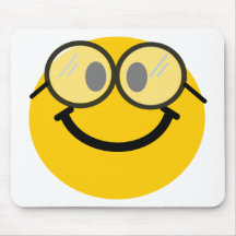 Geeky smiley mouse pad