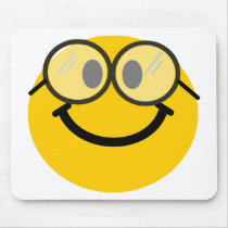 Geeky smiley mouse pad