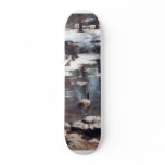 Geese on an Icy Pond skateboards