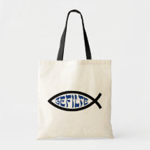 Gefilte Jesus Fish Tote Bags