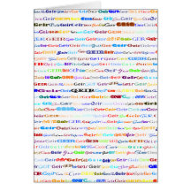 Geir Text Design II Vertical Greeting Card