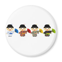 Geisha Dolls Magnets