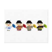 Geisha Dolls Postcard