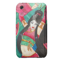 Geisha Dragon Belly Dancer Exotic Art Custom iPhon Iphone 3 Covers