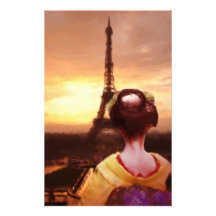 Geisha in Paris Stationery Design