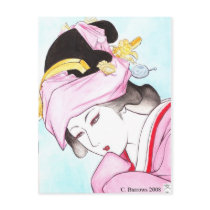 geisha wedding postcard