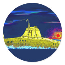 Gelbes Unterseeboot Stickers