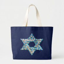 Gem decorated Star of David Canvas Bag