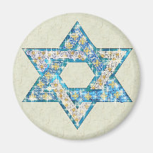 Gem decorated Star of David Fridge Magnet