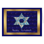 Gem decorated Star of David Greeting Cards