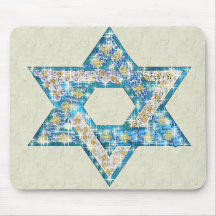 Gem decorated Star of David Mouse Pads