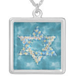 Gem decorated Star of David Personalized Necklace