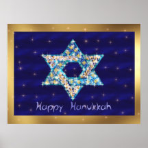 Gem decorated Star of David Posters