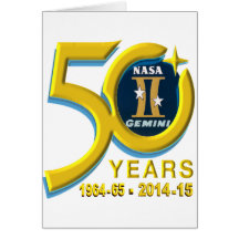 Gemini 50th Anniversary Logo Greeting Cards