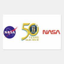 Gemini 50th Anniversary Logo Rectangle Sticker