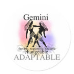 Gemini About You Round Stickers