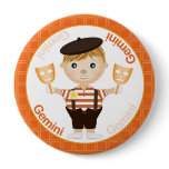 Gemini Boy Character Badge buttons