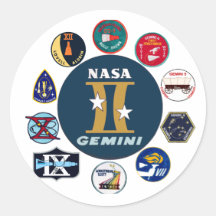Gemini Commemorative Logo Round Stickers