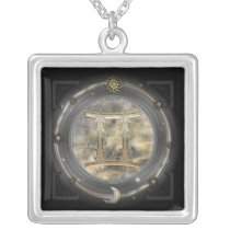 Gemini Custom Colour Square Pendant