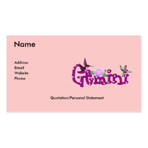 Gemini Flowers Business Card