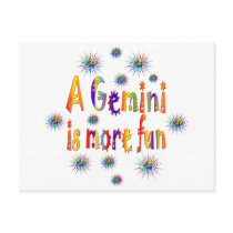 Gemini is Fun Postcard