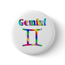 Gemini Rainbow Pinback Button
