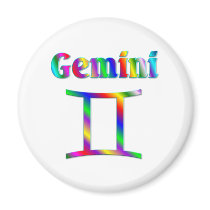 Gemini Rainbow Refrigerator Magnet