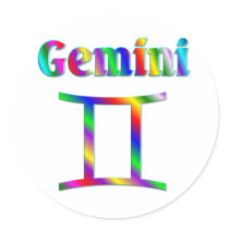 Gemini Rainbow Stickers