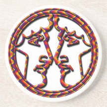 Gemini, Sign of the Twins Drink Coaster