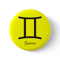 Gemini Sign, symbol badge Buttons