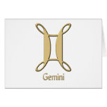 Gemini symbol greeting card