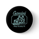 Gemini Teal Pinback Button