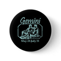 Gemini Teal Pinback Button