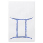 Gemini. Zodiac Astrological Sign. Blue. Custom flyers